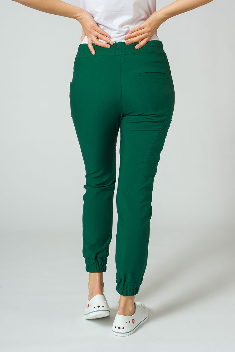 Dámské kalhoty Sunrise Uniforms Premium Chill jogger tmavě zelené ZDRAVOTNÍ PRO ŽENY