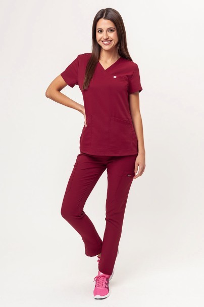 Dámské lékařské kalhoty Uniforms World 109PSX Yucca burgundové-6