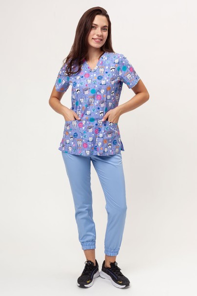 Dámská lékařská halena Cherokee Prints V-neck Dental Affirmations-5