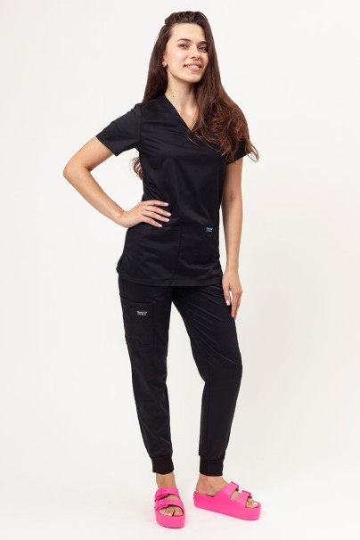 Dámské lékařské kalhoty Cherokee Revolution Mid Rise jogger černé-6