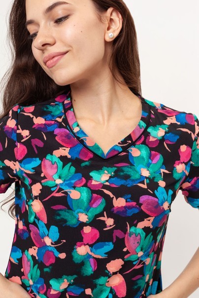 Dámská lékařská halena Cherokee Prints V-neck Brushing Blooms-2