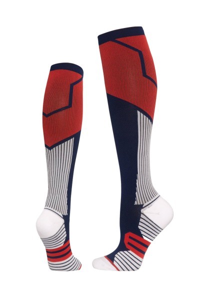 Kompresní ponožky Uniforms World Feather šedočervené-1