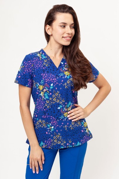 Dámská lékařská halena Cherokee Prints V-neck Patchwork Pop-1