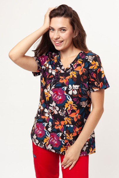 Dámská lékařská halena Cherokee Prints V-neck Artful Blooms-1